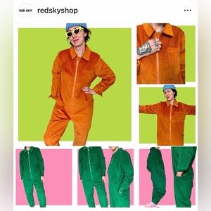 Red Sky Corduroy Boilersuit
